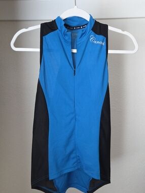 Canari Blue & Black Sleeveless Cycling Top